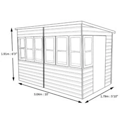 Shire Sun Pent 10x6 Ft Pent Shiplap Wooden Shed With Floor -Garden & Outdoors shire sun pent 10x6 ft pent shiplap wooden shed with floor5019804113002 01t