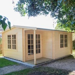 Shire Twyford 16x17 Glass Apex Tongue & Groove Wooden Cabin - Base Not Included -Garden & Outdoors shire twyford 16x17 glass apex tongue groove wooden cabin base not included5019804111497 03i bq