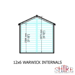 Shire Warwick 12x6 Ft Apex Shiplap Wooden Shed With Floor -Garden & Outdoors shire warwick 12x6 ft apex shiplap wooden shed with floor5019804126903 02t bq