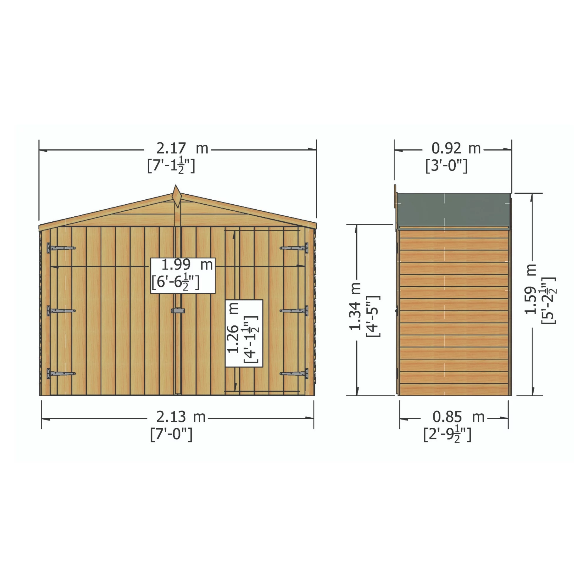 Shire Wooden Apex Bike Store 4 Shire Wooden Apex Bike Store - Image 4