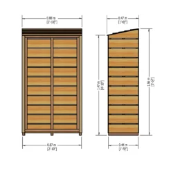 Shire Wooden Tall Log Store 9 Shire Wooden Tall Log Store -Garden & Outdoors shire wooden tall log store5060490131221 01t bq