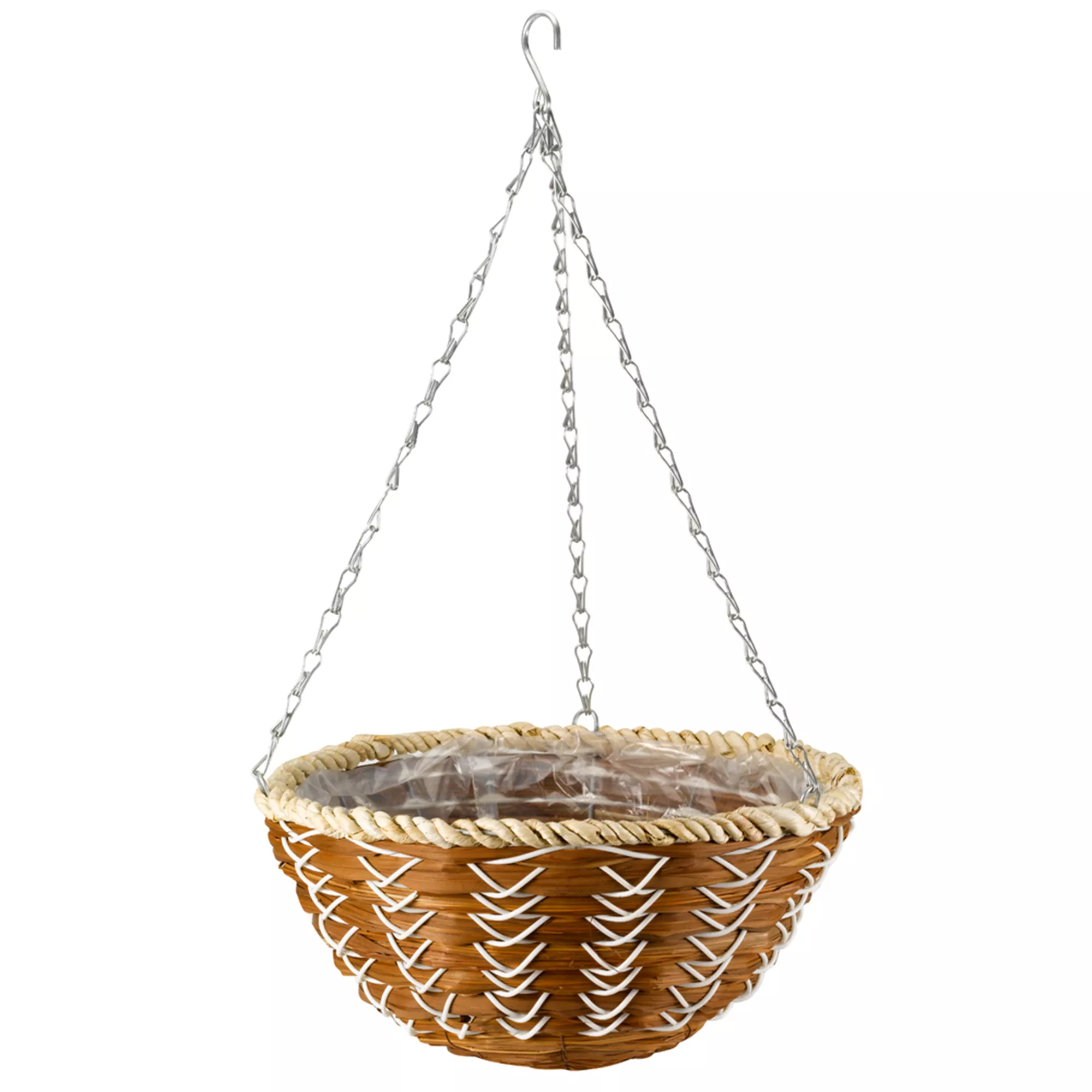 Smart Garden Country Braid Natural Round Hanging Basket, 35.5cm 1 Smart Garden Country Braid Natural Round Hanging Basket, 35.5cm