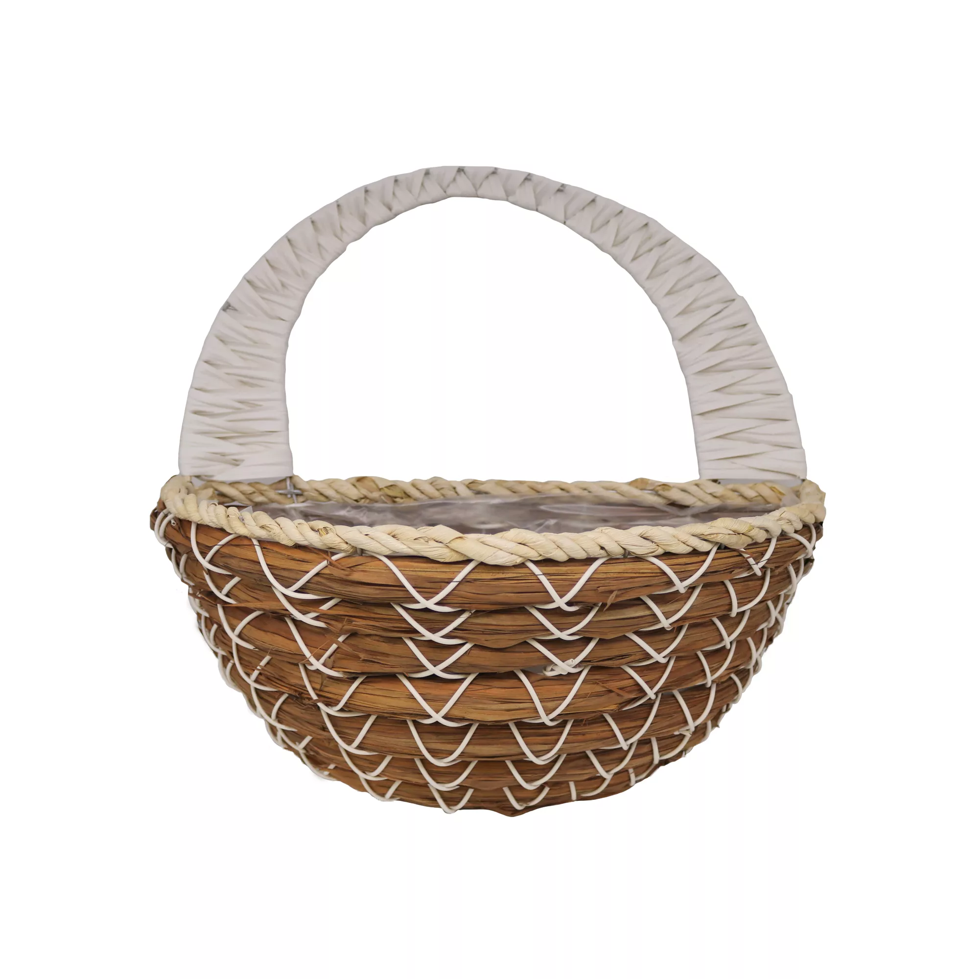 Smart Garden Country Braid Natural Semi-circle Hanging Basket 1 Smart Garden Country Braid Natural Semi-circle Hanging Basket