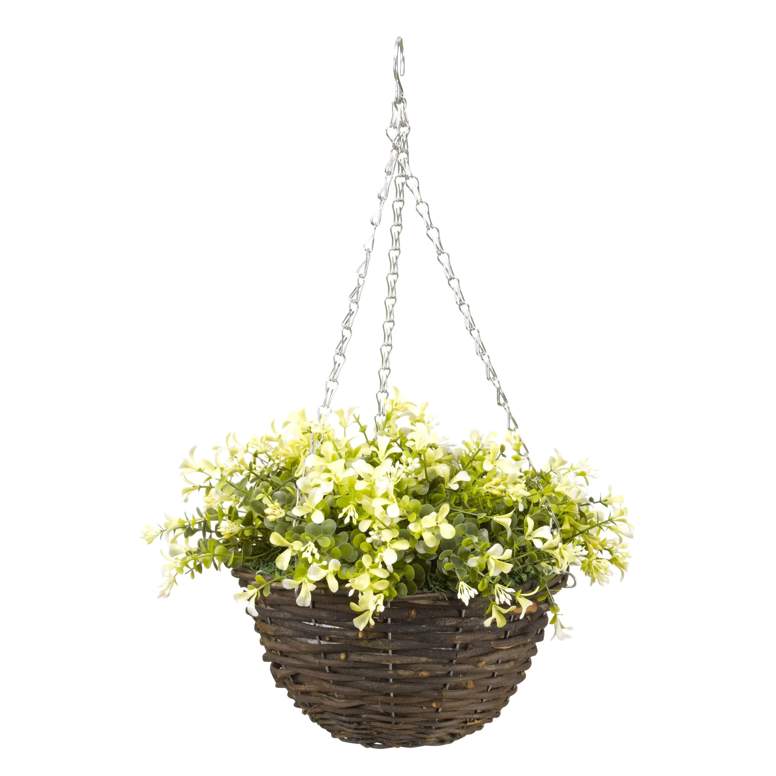 Smart Garden Petunia Artificial Green Round Plastic Hanging Basket, 25cm 1 Smart Garden Petunia Artificial Green Round Plastic Hanging Basket, 25cm