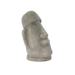 Terrastyle Grey Easter Island Head Garden Ornament (H)41.5cm -Garden & Outdoors terrastyle grey easter island head garden ornament h 41 5cm5021346520200 37c bq