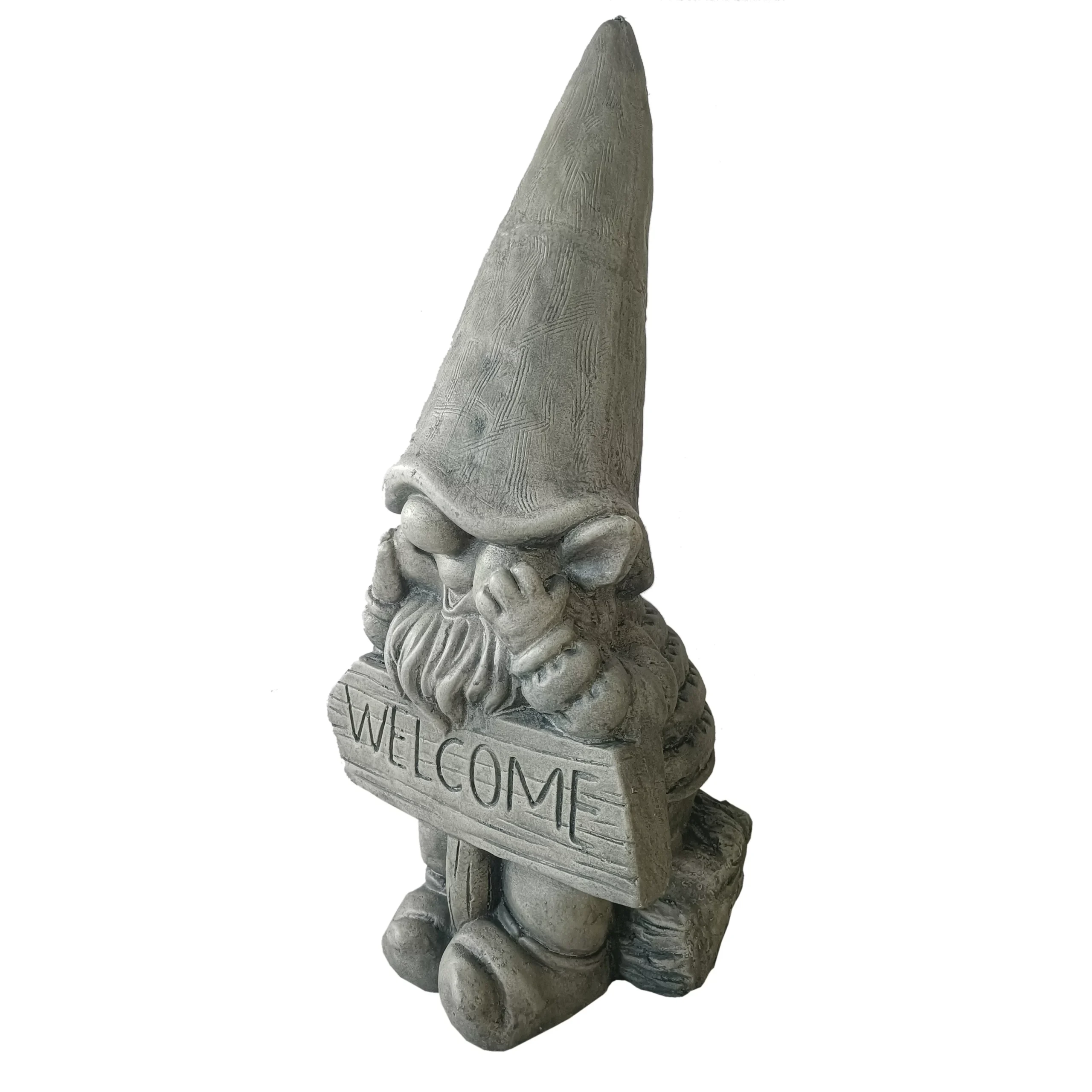 Terrastyle Grey Gnome Garden Ornament (H)47.5cm 1 Terrastyle Grey Gnome Garden Ornament (H)47.5cm