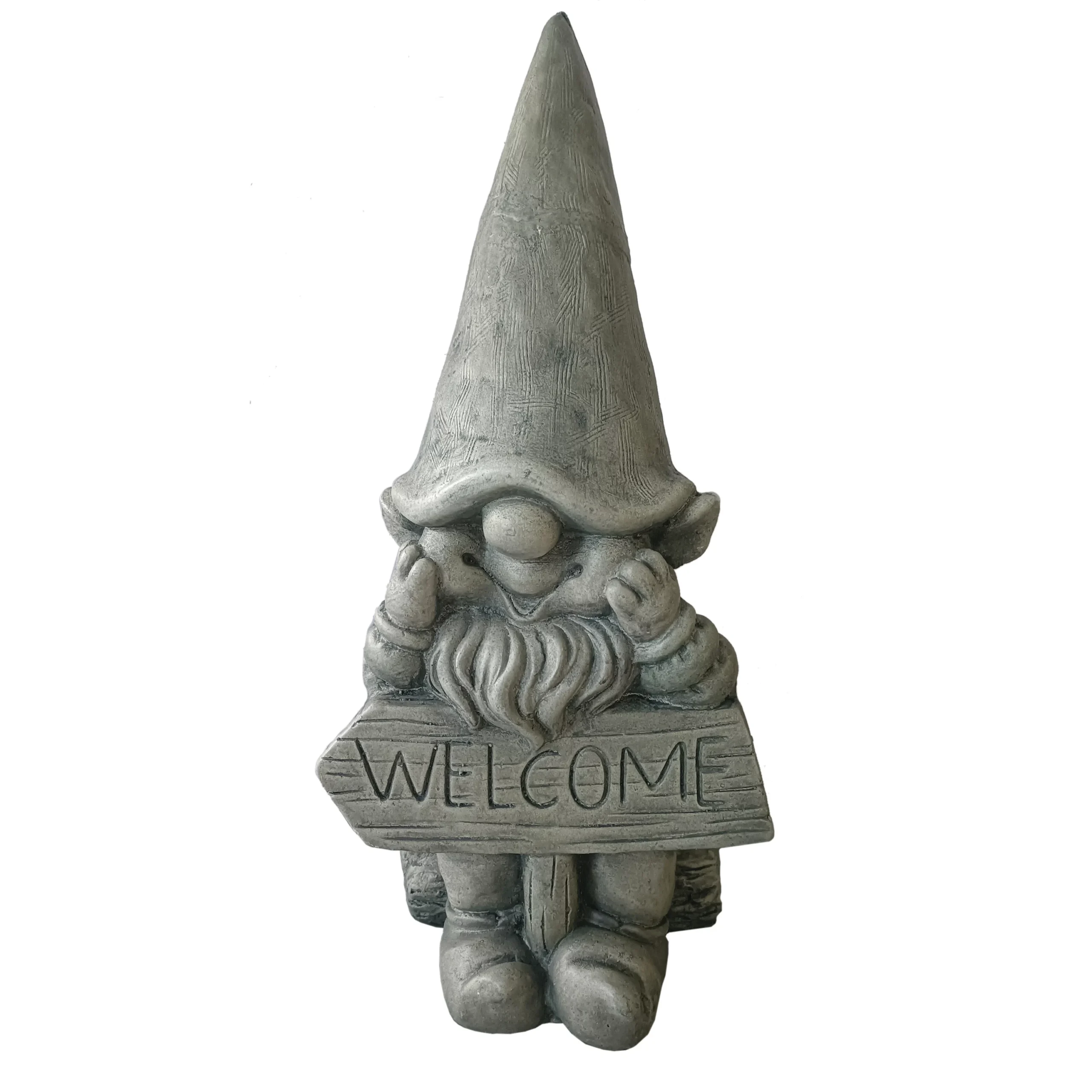 Terrastyle Grey Gnome Garden Ornament (H)47.5cm 2 Terrastyle Grey Gnome Garden Ornament (H)47.5cm - Image 2