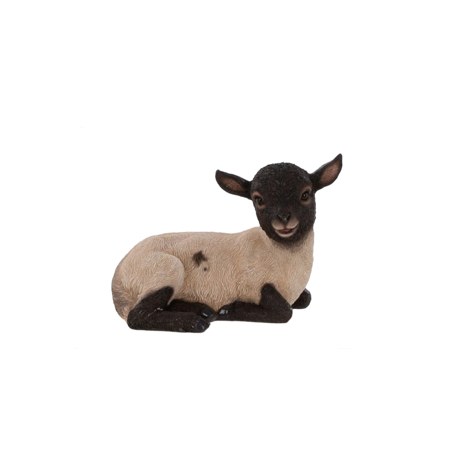 Terrastyle White, Black Resin Lamb Garden Ornament (H)19.5cm 1 Terrastyle White, Black Resin Lamb Garden Ornament (H)19.5cm