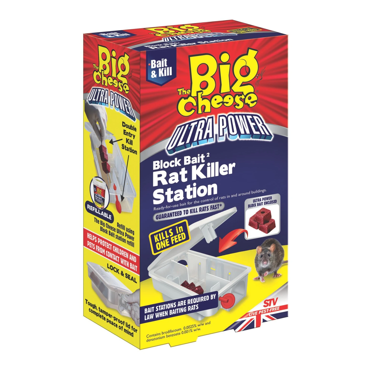 The Big Cheese Rat Ultra Power Block Killer Bait Station 1 The Big Cheese Rat Ultra Power Block Killer Bait Station