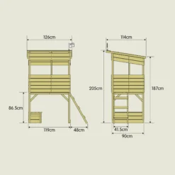 TP Toys 5.5x8 Treetops Wood Tower Playhouse Assembly Required -Garden & Outdoors tp toys 5 5x8 treetops wood tower playhouse assembly required5021854903540 01t bq