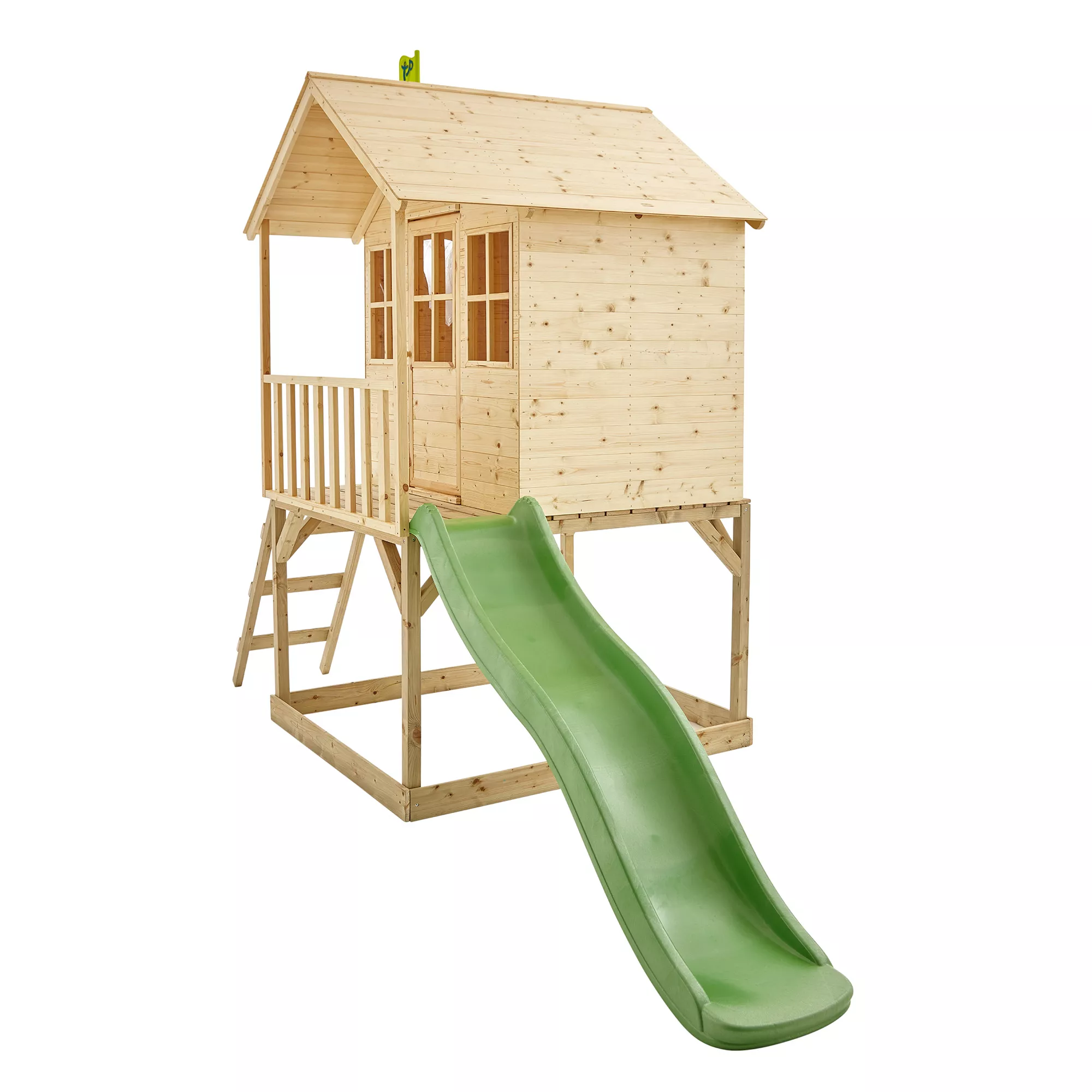 TP Toys 7.5x5 Hill Top Timber Tower Slide Playhouse Assembly Required 2 TP Toys 7.5x5 Hill Top Timber Tower Slide Playhouse Assembly Required - Image 2