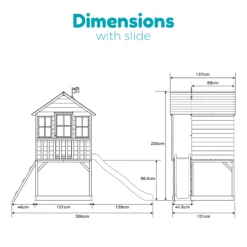 TP Toys 7.5x5 Hill Top Timber Tower Slide Playhouse Assembly Required 12 TP Toys 7.5x5 Hill Top Timber Tower Slide Playhouse Assembly Required -Garden & Outdoors tp toys 7 5x5 hill top timber tower slide playhouse assembly required5021854803185 02t bq