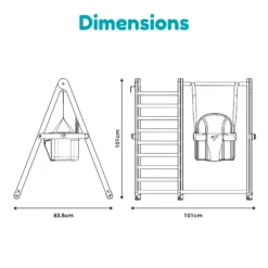 TP Toys Climbing Frame With Swing -Garden & Outdoors tp toys climbing frame with swing5021854116858 01t bq
