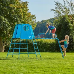TP Toys Explorer Blue Metal Climbing Frame With Jungle Run -Garden & Outdoors tp toys explorer blue metal climbing frame with jungle run5021854908521 03i bq