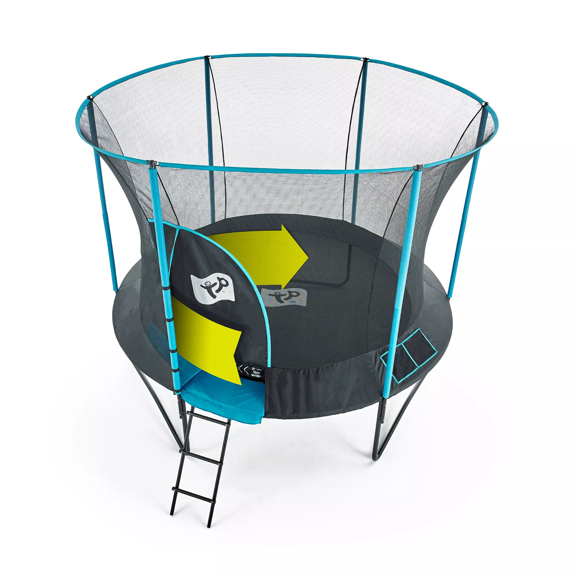 TP Toys Genius Black & Blue 10 Ft Trampoline 6 TP Toys Genius Black & Blue 10 Ft Trampoline - Image 6