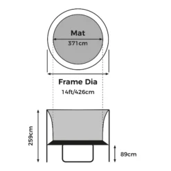 TP Toys Genius Black & Blue 14 Ft Trampoline -Garden & Outdoors tp toys genius black blue 14 ft trampoline5021854902130 01t bq