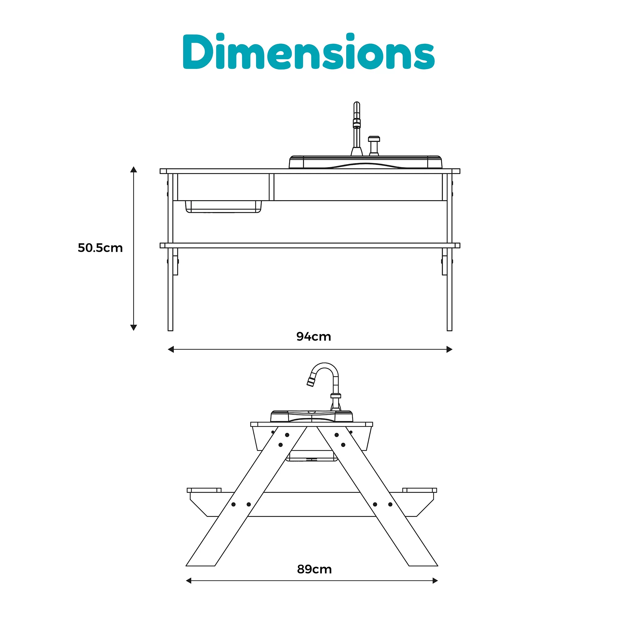 TP Toys Splash & Play Timber Sand & Water Picnic Table 8 TP Toys Splash & Play Timber Sand & Water Picnic Table - Image 8