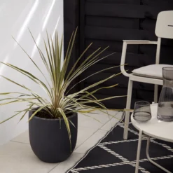 Verve Ammer Dark Grey Fibreclay Circular Plant Pot (Dia)28cm 5 Verve Ammer Dark Grey Fibreclay Circular Plant Pot (Dia)28cm -Garden & Outdoors verve ammer dark grey fibreclay circular plant pot dia 28cm5059340327662 01i