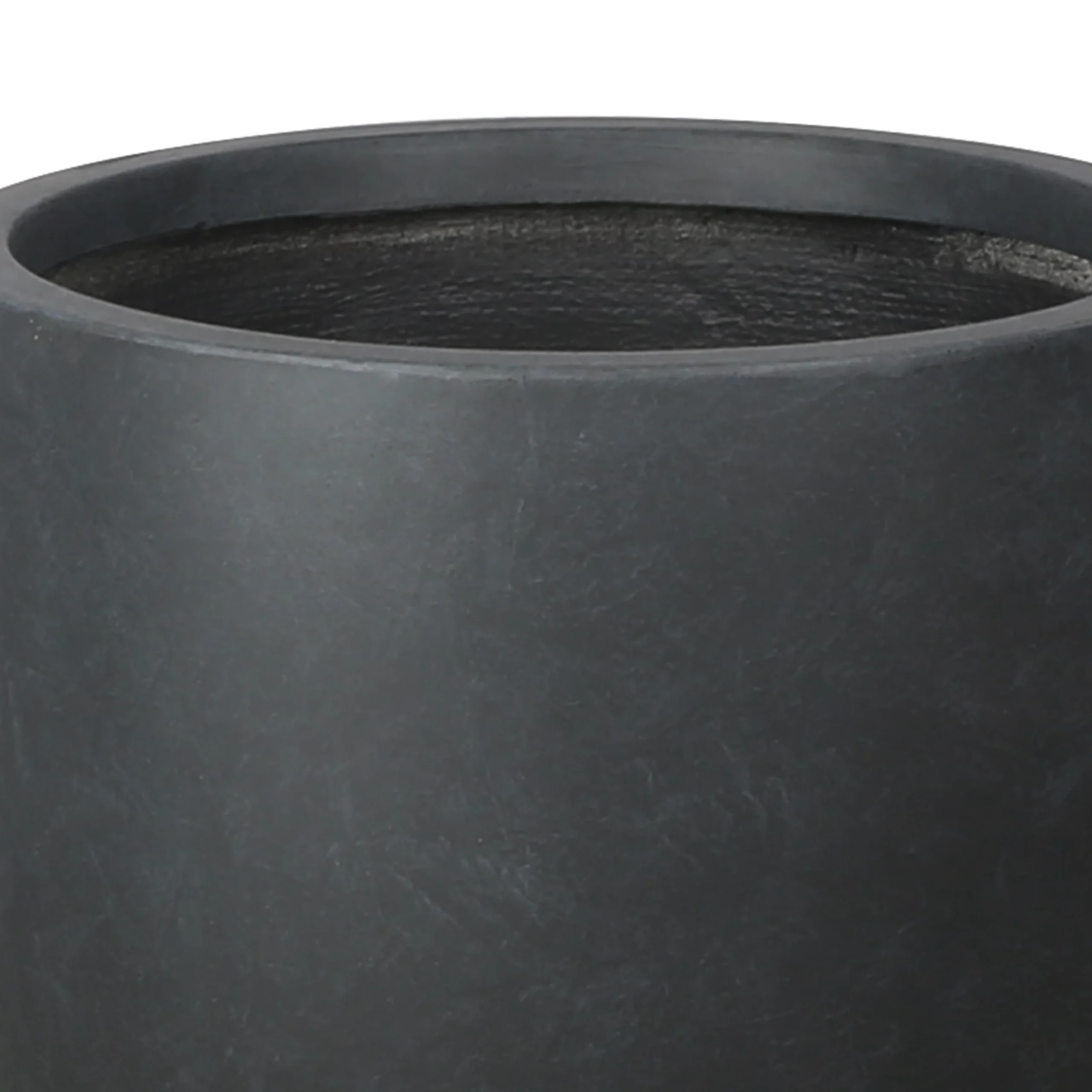 Verve Ammer Dark Grey Fibreclay Circular Plant Pot (Dia)28cm 2 Verve Ammer Dark Grey Fibreclay Circular Plant Pot (Dia)28cm - Image 2