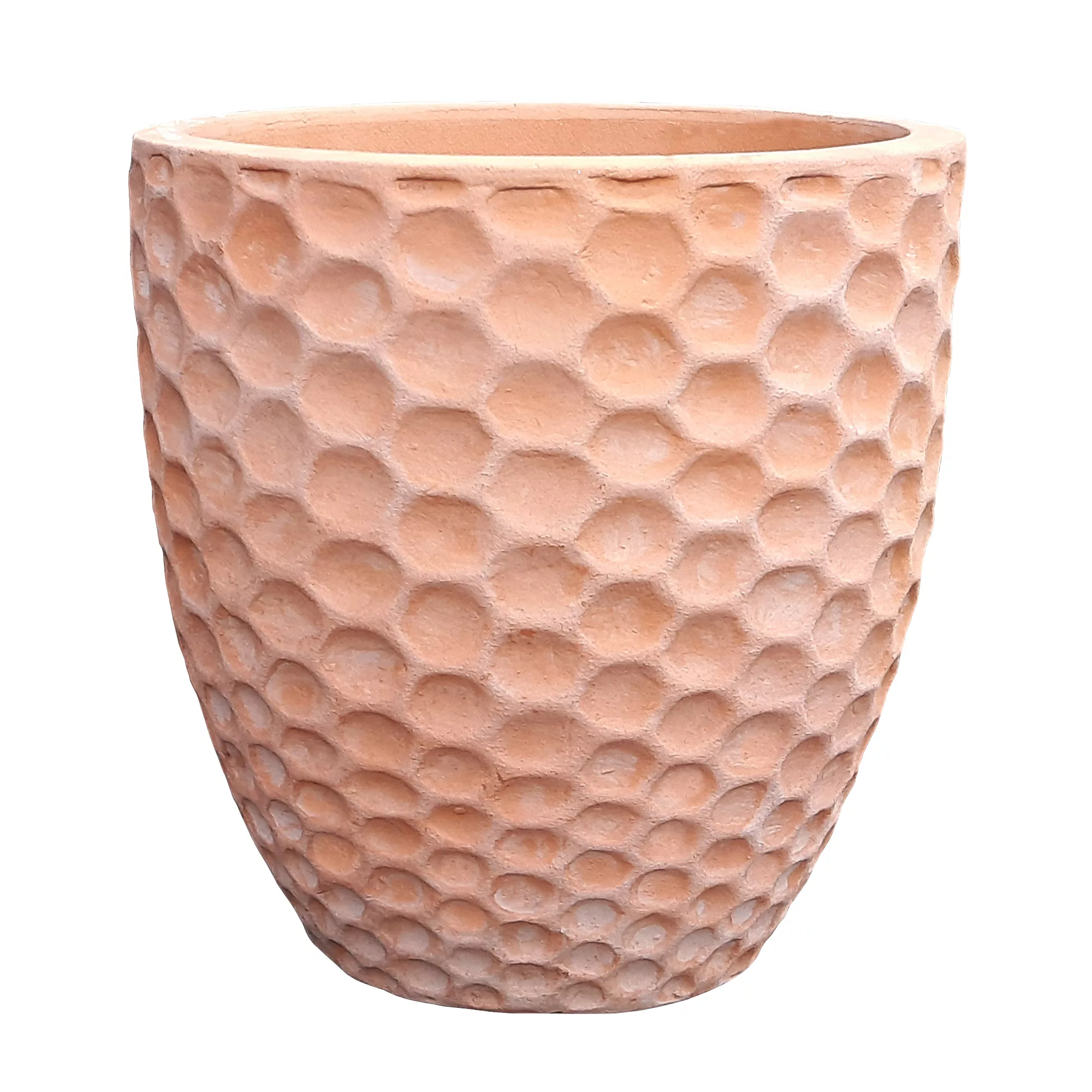Verve Gudenå Natural Terracotta Honeycomb Circular Plant Pot (Dia)32cm 1 Verve Gudenå Natural Terracotta Honeycomb Circular Plant Pot (Dia)32cm