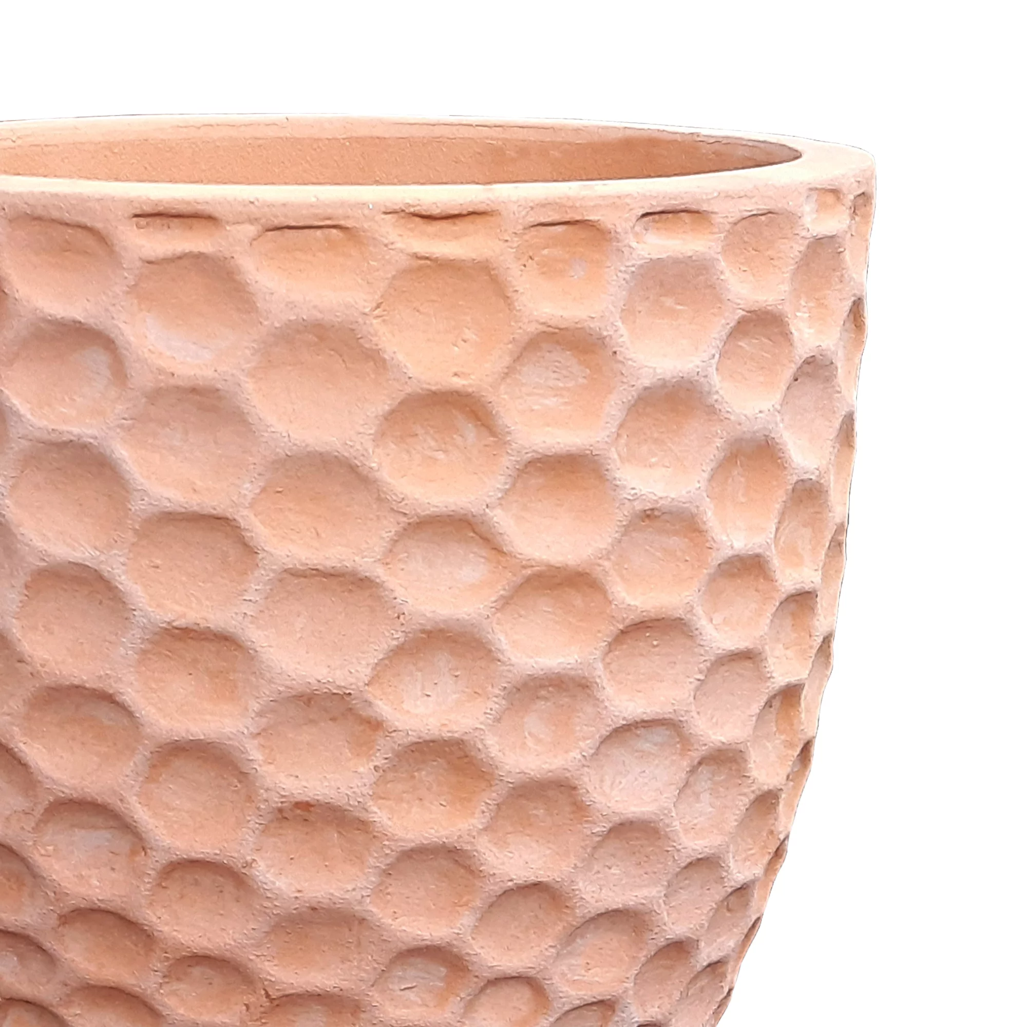Verve Gudenå Natural Terracotta Honeycomb Circular Plant Pot (Dia)32cm 2 Verve Gudenå Natural Terracotta Honeycomb Circular Plant Pot (Dia)32cm - Image 2