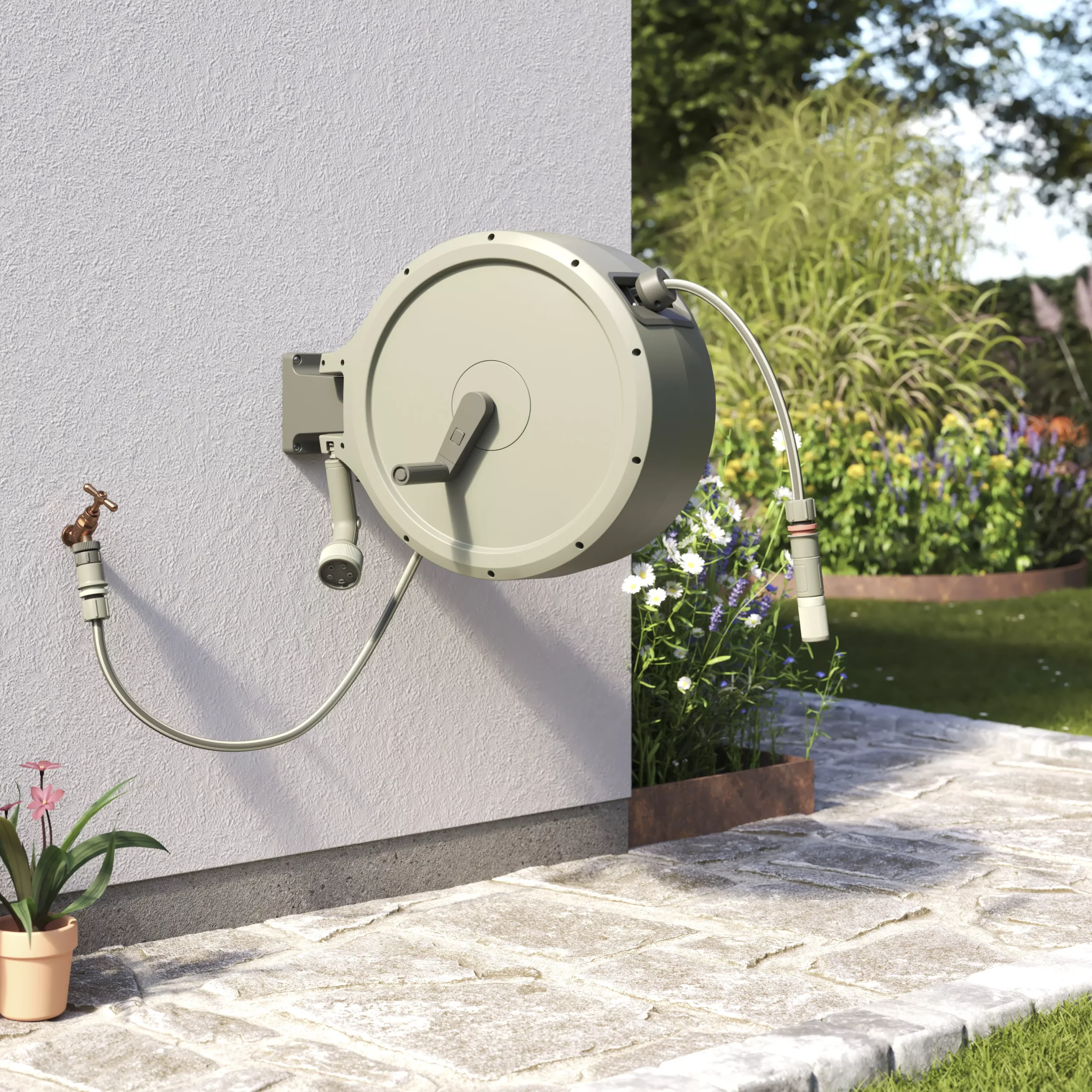 Verve Wall-mounted Manual Hose Reel Set (L)40m 6 Verve Wall-mounted Manual Hose Reel Set (L)40m - Image 6