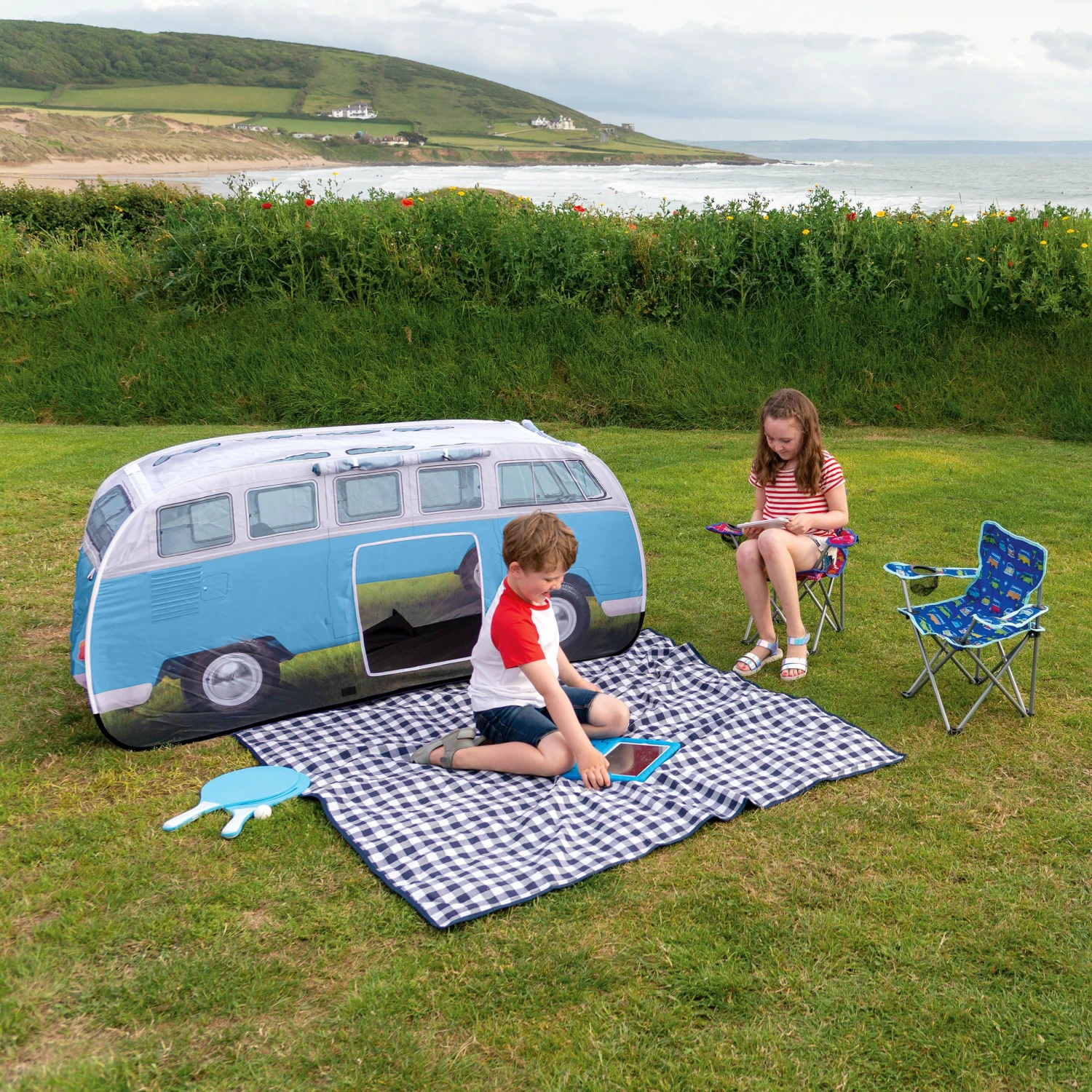 Volkswagen Blue Camper Van Pop Up Tent 12 Volkswagen Blue Camper Van Pop Up Tent - Image 12