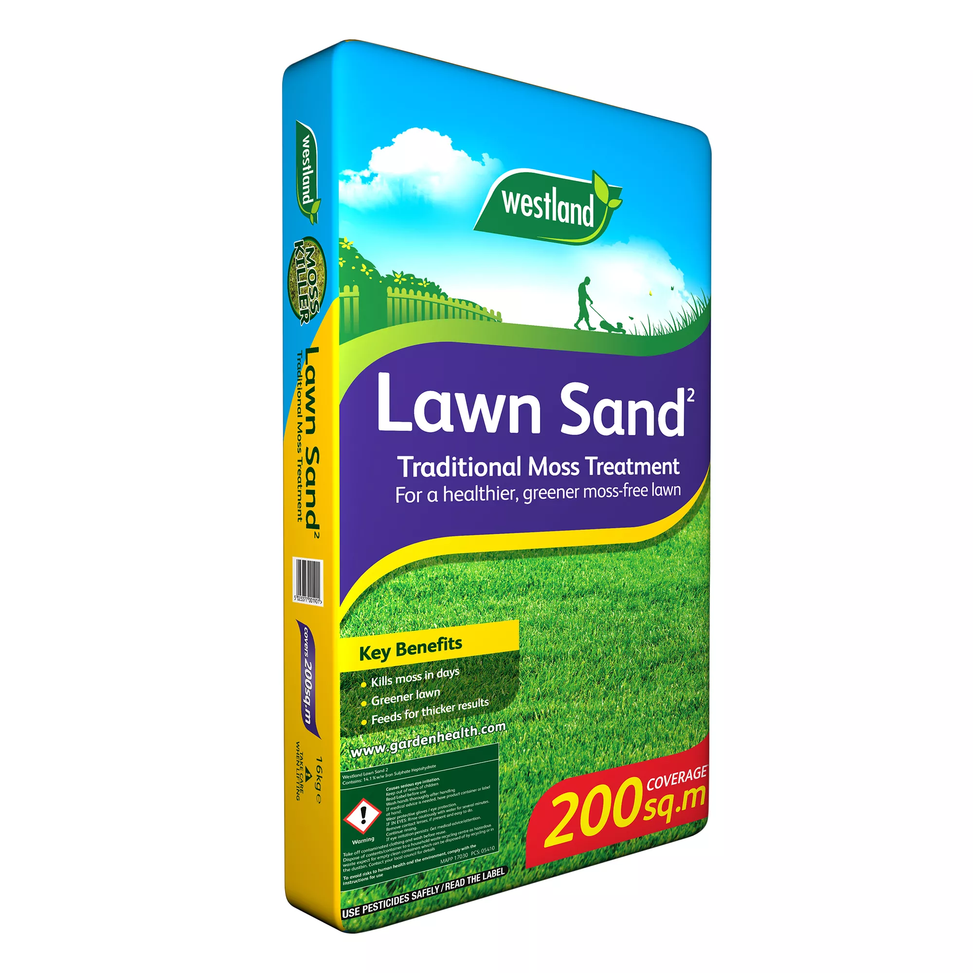 Westland Lawn Sand Moss Treatment 200m² 16kg 1 Westland Lawn Sand Moss Treatment 200m² 16kg