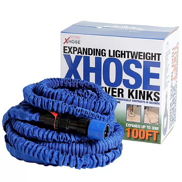 XHose Blue Flexible Extendable Expanding Hose Pipe (L)30.48m 1 XHose Blue Flexible Extendable Expanding Hose Pipe (L)30.48m